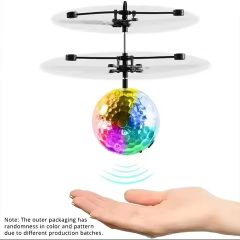 Led Light Suspension Crystal Ball Infrared Induction RC Gesture Control Colorful Glowing Toys Unique