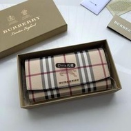 Chris 精品代購 Burberry 巴寶莉 英倫經典 新款格紋戰馬翻蓋 黑色長夾 錢包 美國代購