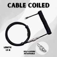 Cable Coiled | USB Type A To Type C / USB Type A To Type C | Coil Length: 1.5m