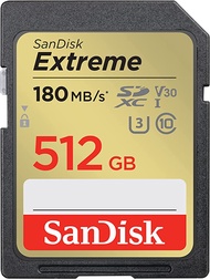 SanDisk Extreme SDXC SDXVV 512GB V30 U3 C10 UHS-I 180MB/s R 130MB/s W 4x6 ME6-000984