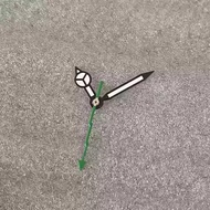 Watch Hands Accessories – Black-Trimmed White Tri-Hand with Green Lume (Compatible with NH35/36/4R/7