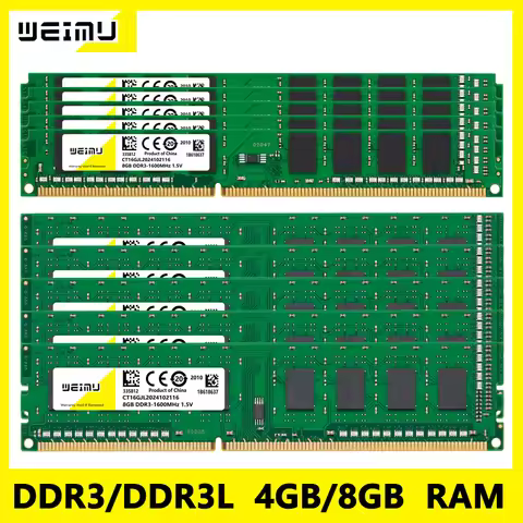 Wholesale 10Pcs DDR3 DDR4 4GB 8GB Desktop Memory RAM PC3 1.5V 1066 1333 1600 1866Mhz PC4 1.2V 2133 2