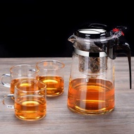Elegant Cup Filter Tea Cup Water Separation Tea Set Glass Teapot K0c2