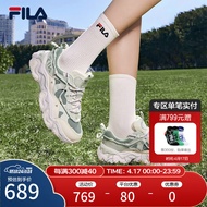 斐乐（FILA）官方女鞋老爹鞋复古运动鞋2024夏季新款猫爪鞋5代休闲鞋 桃木绿/小白菜-MB 36