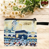 Madinah Wallet Printing Cosmetic Pouch/ Coin Pouch/ Camel Pouch/ Hajj Umrah Souvenir/ size 19.5 x 16