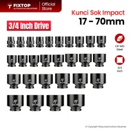 MATA FIXTOP Impact Socket Wrench 3/ 4 inch 17–70mm CRMO Heavy Duty Wrench Bit