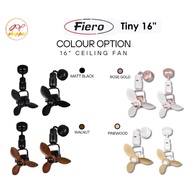 DEKA FIERO TINY 16 Wall Ceiling Fan 8 Speed Dc Motor With Remote Control Dual Mount