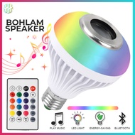 HH - ( BISA COD ) Lampu Bohlam Speaker Bluetooth Disco Disko Bok Musik Music Dj LED RGB with Remote 