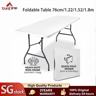 Foldable Table 76cm 122cm 152cm 180cm Portable Folding Table Camping Dining Study Catering Event