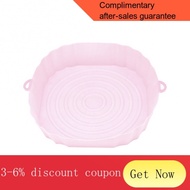 YQ9  Silicone Air Fryers Oven Baking Tray Fried Chicken Basket Mat Air Fryer Pot Round Replacemen Grill Pan Baking