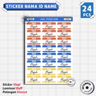 NAME LABEL ID NAME Sticker Pack 24pcs | ID name label sticker waterproof vinyl ID name/