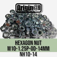 HEXAGON NUT HEX NUT MOTORCYCLE NUT M10  1.25P NH10 AF 14MM