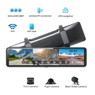 11" CarPlay wireless Global Network GPS Navigation driving recorder dash cam front and rear 1080P mirror OEM dash camera
