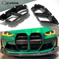 On sale Dry Carbon Fiber Front Bumper Lip Air Vent Cover Trim Canards for BMW 3 4 Series G80 G82 G83