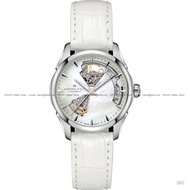 HAMILTON H32215890 Women's Watch Jazzmaster Open Heart Automatic 36mm Leather Strap White Mother of 