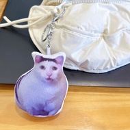 Plush Vocal Cat Meme Keychain Electric Fashion Oiiai Cat Pendant Exquisite Kitty Huh Cat Keyring Bac
