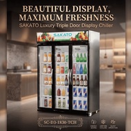 SAKATO Triple Glass Door Display Chiller (Model: SC-D3-1830-TCH with inverter)