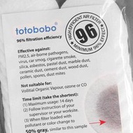 【新加坡Totobobo濾片】F96 防霧霾口罩濾片/10對包