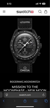 Swatch x Omega Bioceramic Moonswatch Mission To Moonphase Snoopy