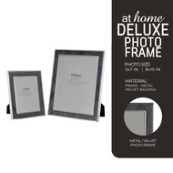 AT HOME Frames Deluxe Gianna Plush Picture Frame Premium Velvet Design Photo Display –5x7 or 8x10