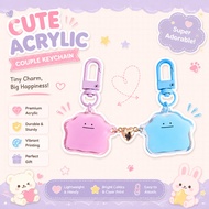 Double Magnetic Keychain Cute Doublebag - Acrylic Keychain with Ditto Pokemon, Fat Rabbit, Kitten