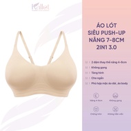 [2 LIFTING PADS] 3D Super Lift Bra 4-8cm Ver 3.0 No Hem Wide Back Wear Ao Dai AL30 KALLET