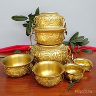 Home Brass Incense Burner Shop Decoration Brass Pot Opening Cornucopia Brass Gift XXN2