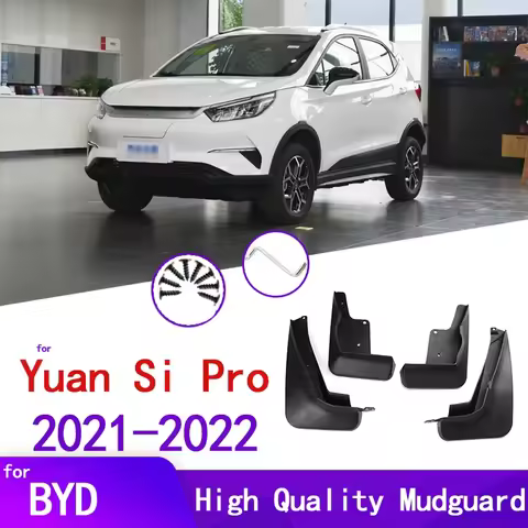 Mudflaps Splash Guards Mud Flap Front Rear Mudguards Fender 4pcs Black Mud Flaps for BYD Yuan Pro EV