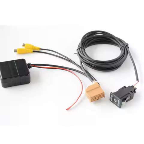 Leading-12V MMI 2G Car Bluetooth AUX Cable Adapter Wireless AV/AV2 For Q7 A6 A8 2006-2008 J523