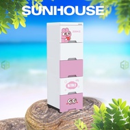 Tủ nhựa trẻ em 5 ngăn Happy Kids SUNHOUSE KS-CA343G5