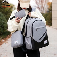 ชุด3ชิ้น กระเป๋าเป้เดินทาง  backpack ทนทาน กระเป๋านักรียน ความจุขนาดใหญ่ กระเป๋าสะพายหลัง จัดส่งภายใน 24 ชั่วโมง
