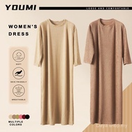 YOUMI Muslim simple ironless dress basic fashionable