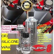 silicone wax tyre kilat Super8 100% pure ori wax polish tayar rim kereta motor silicon oil pengilat car motorcycle shine