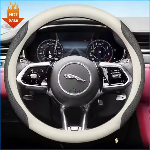 Car Steering Wheel Cover For Jaguar XE XF XJ F-TYPE XK X250 X260 9color Leather Carbon Breathable An