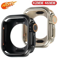 Metal + Plastic Case Change To Ultra 2 Cover Aluminum Alloy Bumper Protective Frame for Apple Watch 
