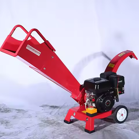 Customized Heavy Duty Wood Chipper Petrol Powered High Efficiency Branch Crusher Wheeled For Garden 
