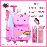 FR56ZX Trolley Backpack Push Suitcase One Package Glitter Motif Uniq0rrn Pony Cloud Horn Rainbow Lov