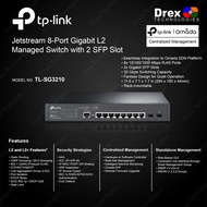 TP-LINK TL-SG3210 Jetstream 8-Port Gigabit L2+ Managed Switch with 2 SFP Slots