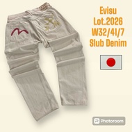 Evisu Cream White Jeans Made In Japan.