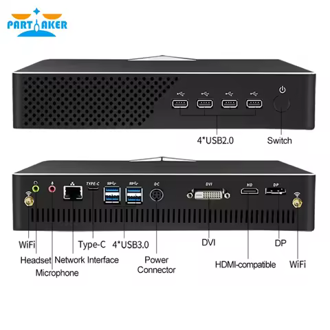 Gaming Desktop PC Intel i5-9400F/i7-9700F/i9-9900T GTX1660 Super 4K DP 2xDDR4 M.2 SSD Mini Computer 