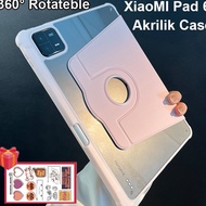 Pch Case XiaoMi Pad 6 36Rotate Flip Case Acrylic Crystal Clear Protective Tablet Autolock Foldable Case Holder Case with Pencil Holder l New Packaging