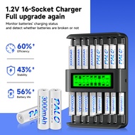 PALO⚡16 slot multifunctional charger AA/AAA C/D battery charger 1.2V charging battery charger nickel