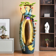 S-6🏅Peacock Circulating Water Landscape Living Room Floor Water and Wealth Decoration Fountain Entrance Feng Shui Ball D