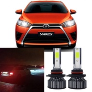 2 PC สีขาว LED 6000K P1 หลอดไฟ NW ชุดไฟหน้าสําหรับ Toyota Yaris 2008-2013 (โคมไฟหัว)