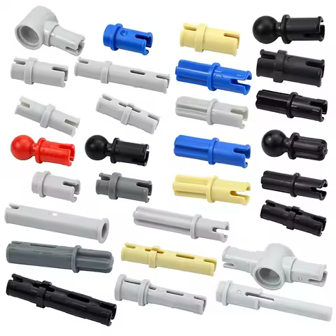 MOC Bolt Pin with Friction Peg Cross Axle Technical Building Blocks DIY Connector Bricks Compatible 