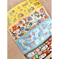 Sticker deco for books, notebook, ,casing phone, laptop. cute design animal, cartoon, food 🎀💜🍒🌷🐻
