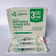 Indoplas Disposable Syringe with Needle - 3cc/ml