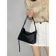 Ready Stock Korea bucks leather Sheepskin Small Square Bag Simple Casual Tote Bag Hand Carry One Sho
