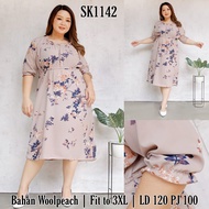 Dress Wanita Cantik Ukuran Besar 3XL LD 120 cm / Dress Jumbo XXXL