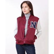 Nike 酒紅白色棒球外套 /L